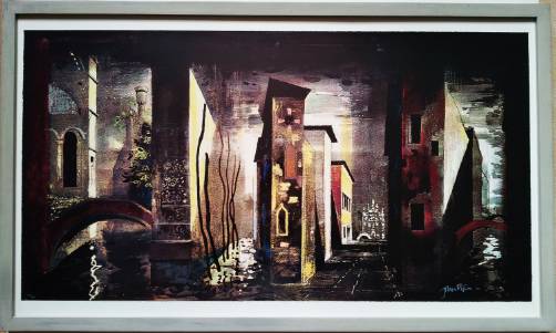 John Piper print `Venice Composition` framed lithograph, 1973, English